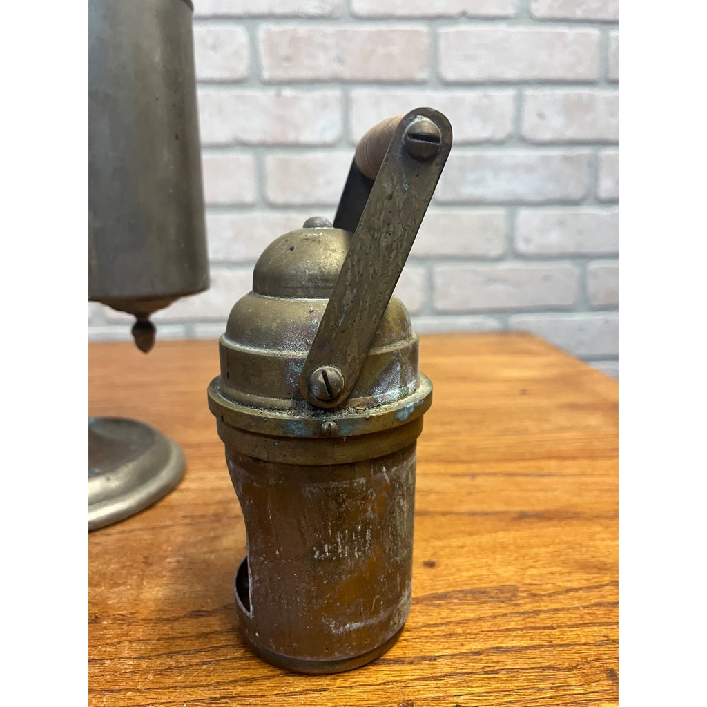 Antique Brass Spirit Alcohol Lamp Stand Jeweler Dental Lab Blowpipe Heating Devic