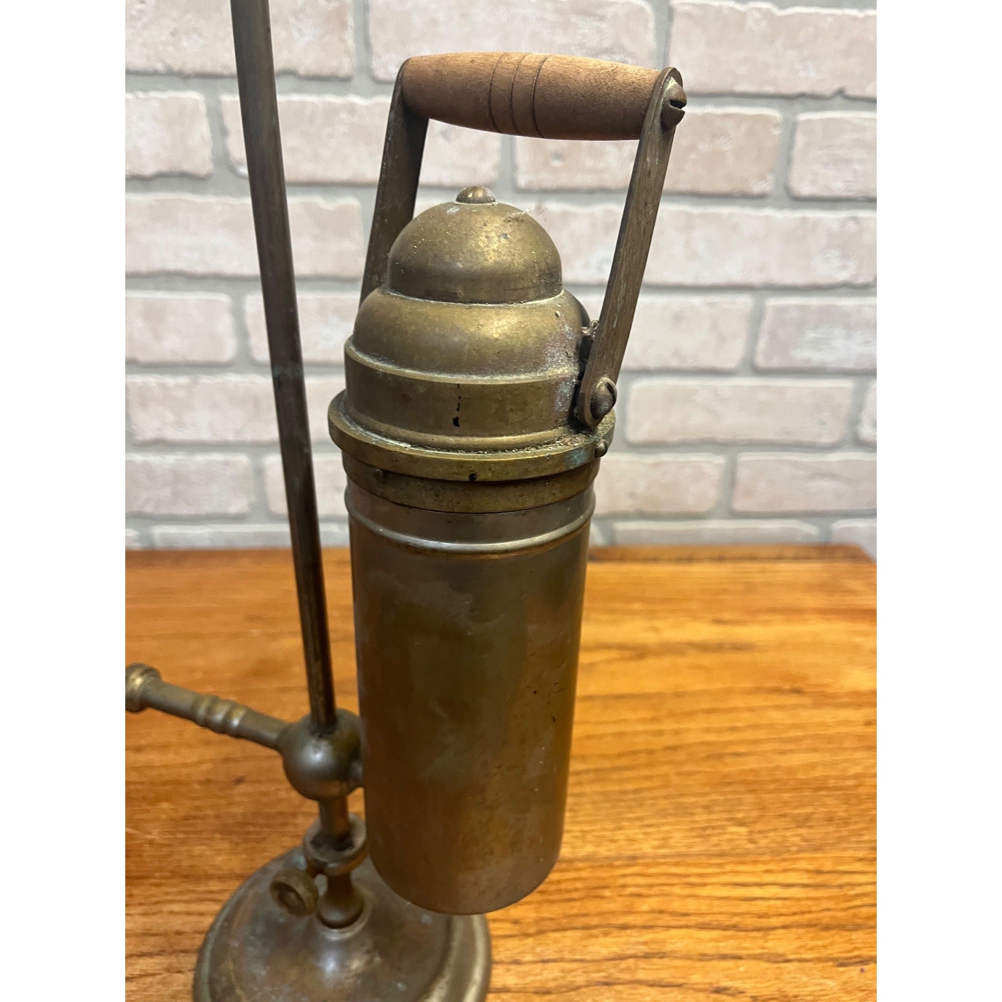 Antique Brass Spirit Alcohol Lamp Stand Jeweler Dental Lab Blowpipe Heating Devic
