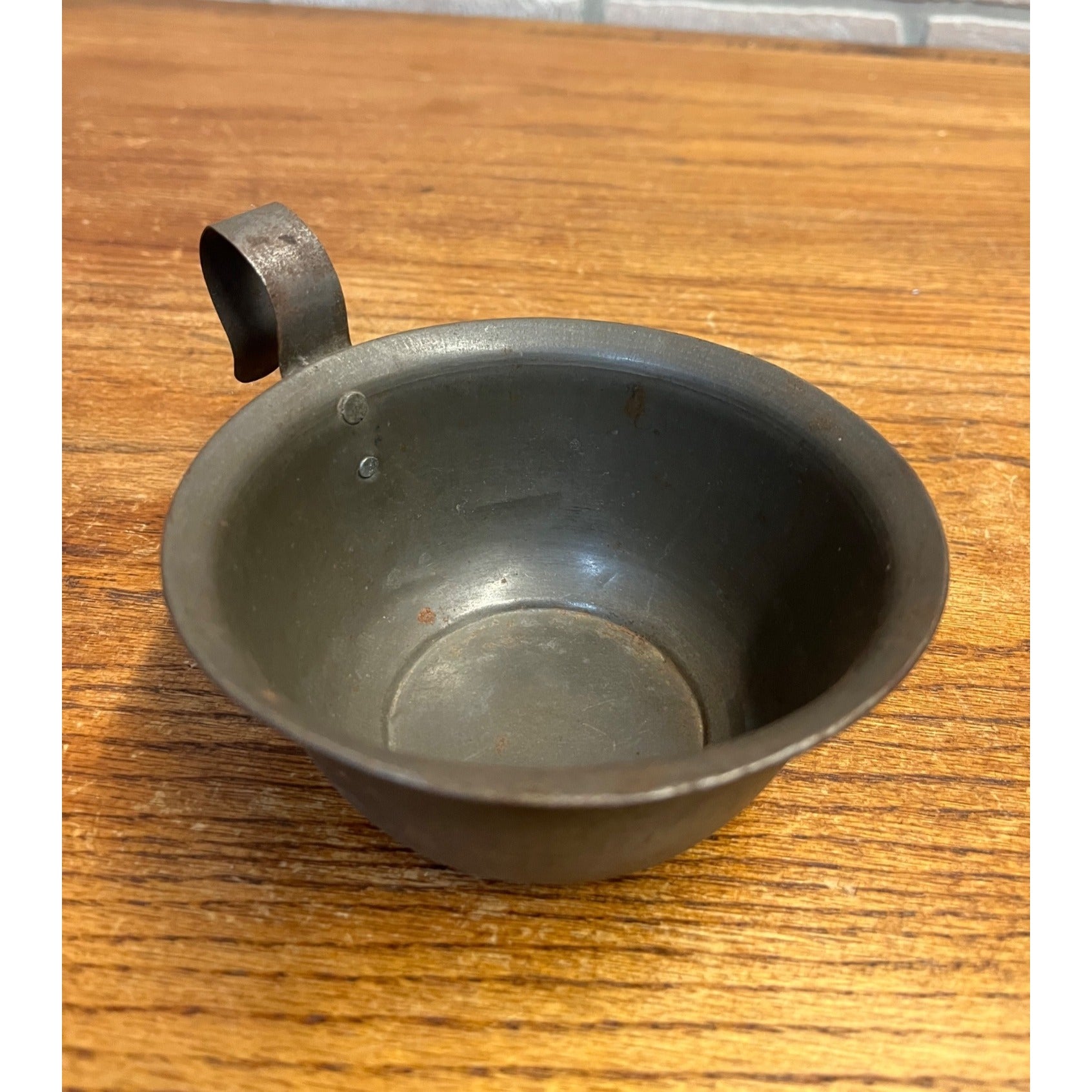 Antique Primitive 19th c. Tin Cup or Dipper Farmhouse w/ Handle Country AAFA