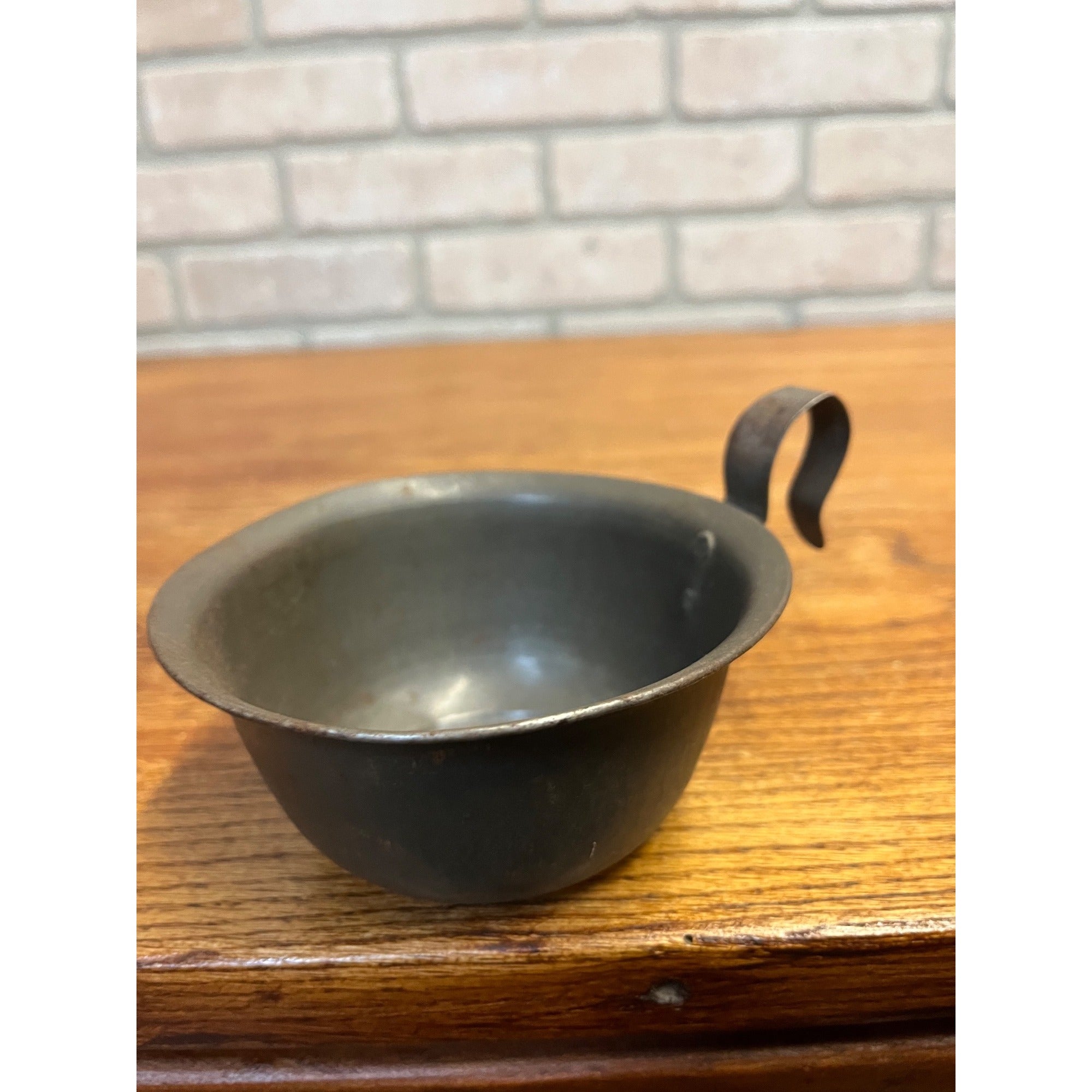 Antique Primitive 19th c. Tin Cup or Dipper Farmhouse w/ Handle Country AAFA