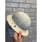 WWII U.S. Civil Defense Steel Helmet Original White Air Raids