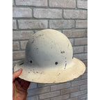 WWII U.S. Civil Defense Steel Helmet Original White Air Raids