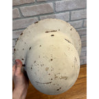 WWII U.S. Civil Defense Steel Helmet Original White Air Raids