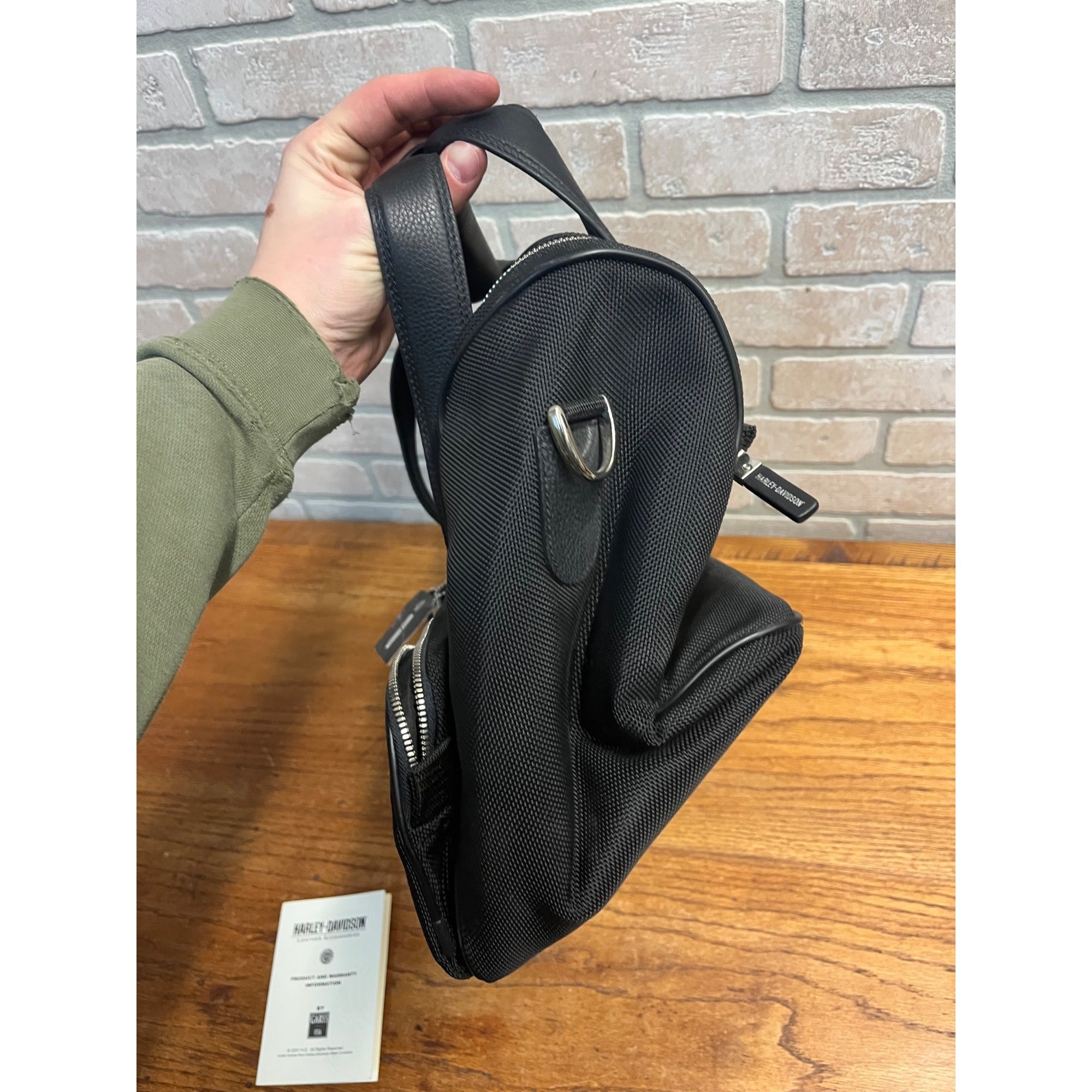 NEW Harley-Davidson Rally 15" Leather Bag 50RA9015 + Strap + Tag NWT