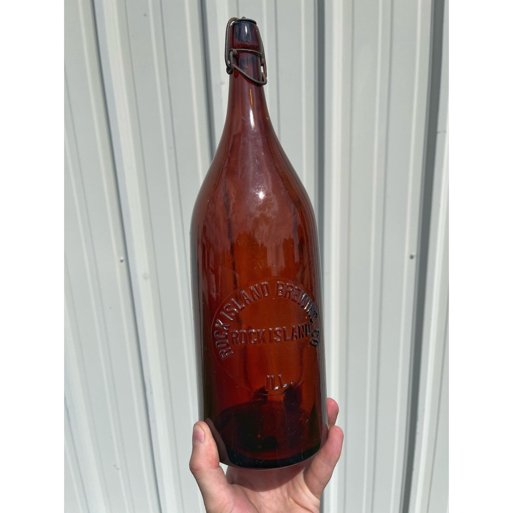 Pre Pro Rock Island Brewing Co Rock Island Illinois Half Gallon Beer Bottle