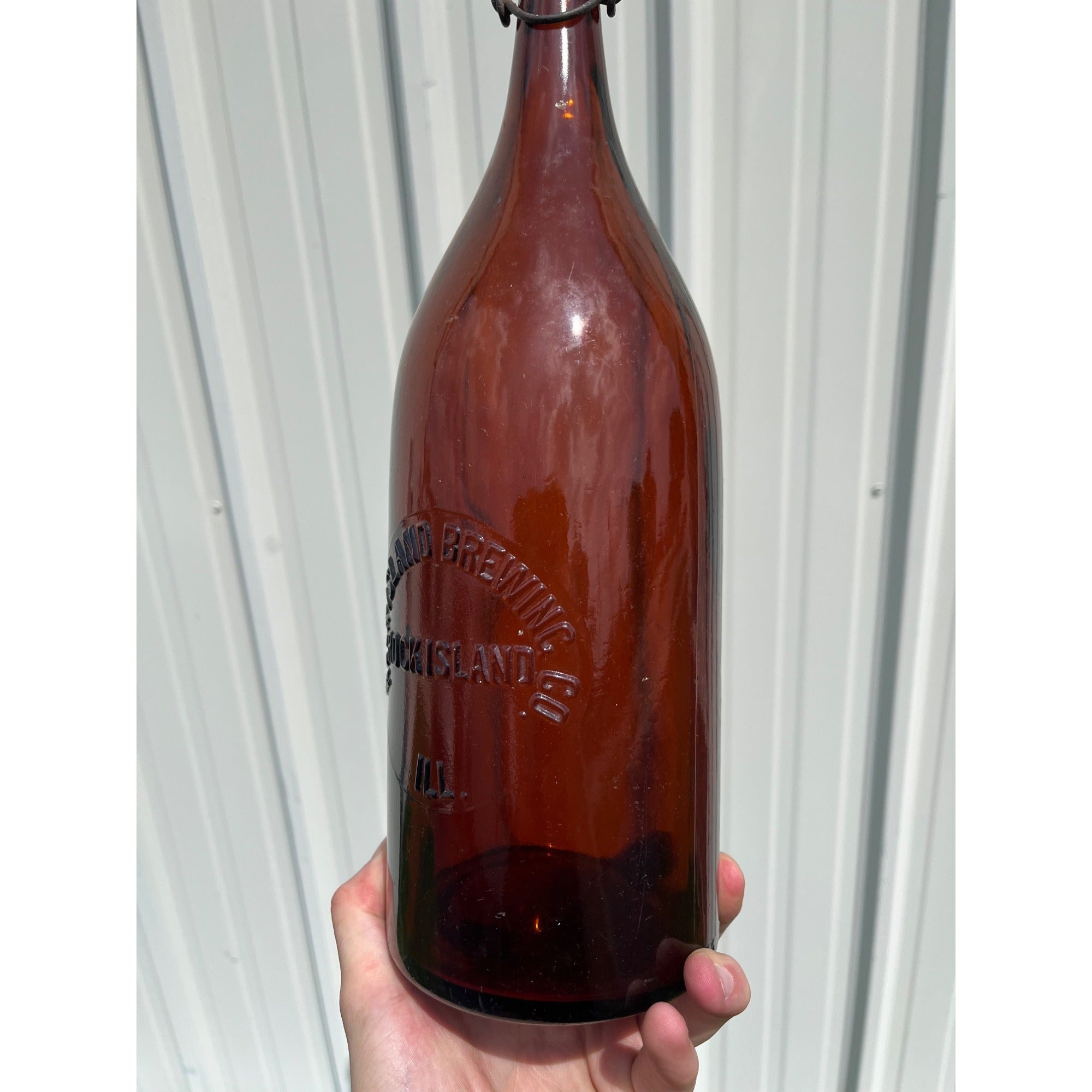 Pre Pro Rock Island Brewing Co Rock Island Illinois Half Gallon Beer Bottle