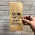 Vintage Plane Cigar Scrap Bag Early Ohio No 40 Serrer & Son Airplane Graphic