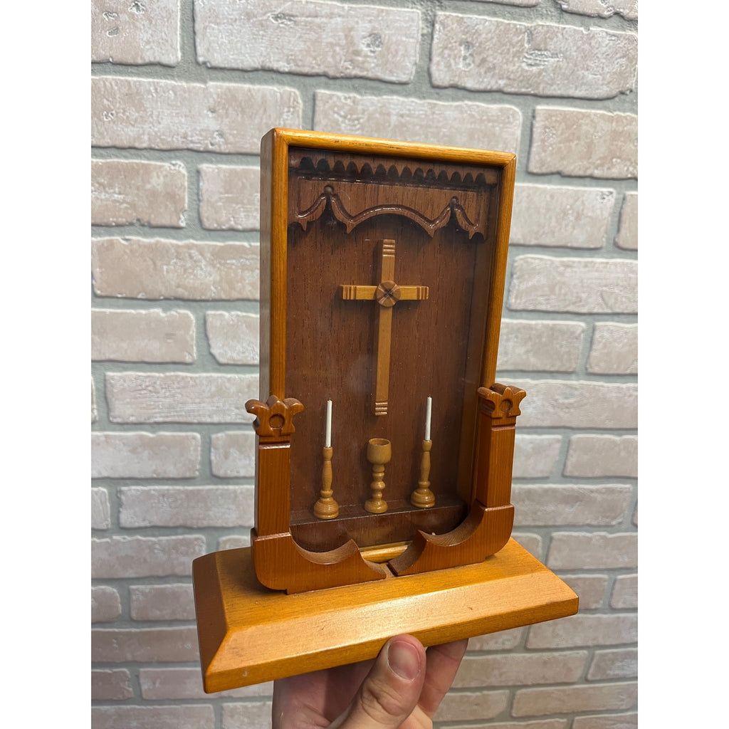 Vintage Folk Art Christian Devotional Shrine (Home Altar) Shadow Box