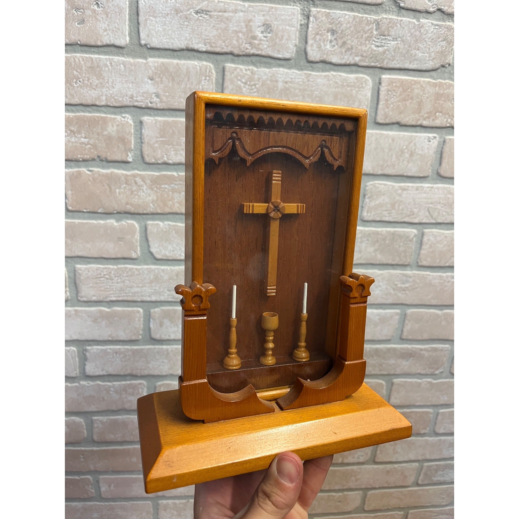 Vintage Folk Art Christian Devotional Shrine (Home Altar) Shadow Box