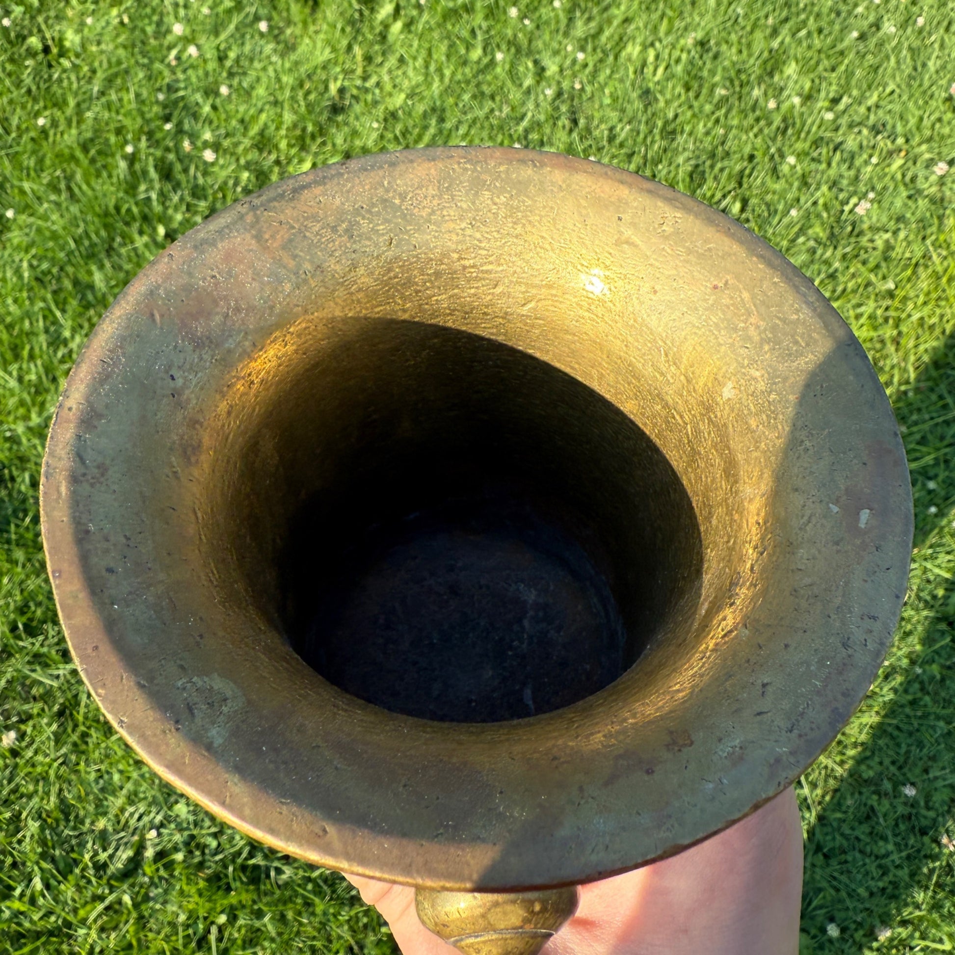 Antique Apothecary Pharmacy Mortar & Pestle Brass #6