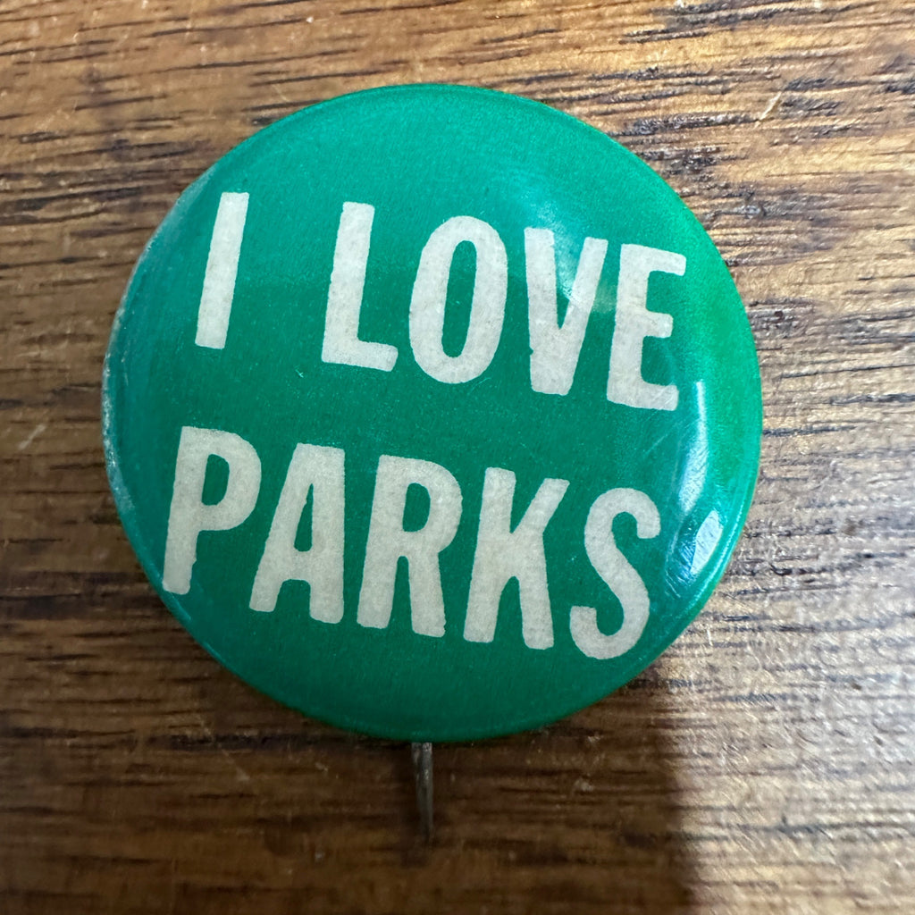 Vintage 1970s Political Environment Movement Pins Ecology Now Flag, Love Parks