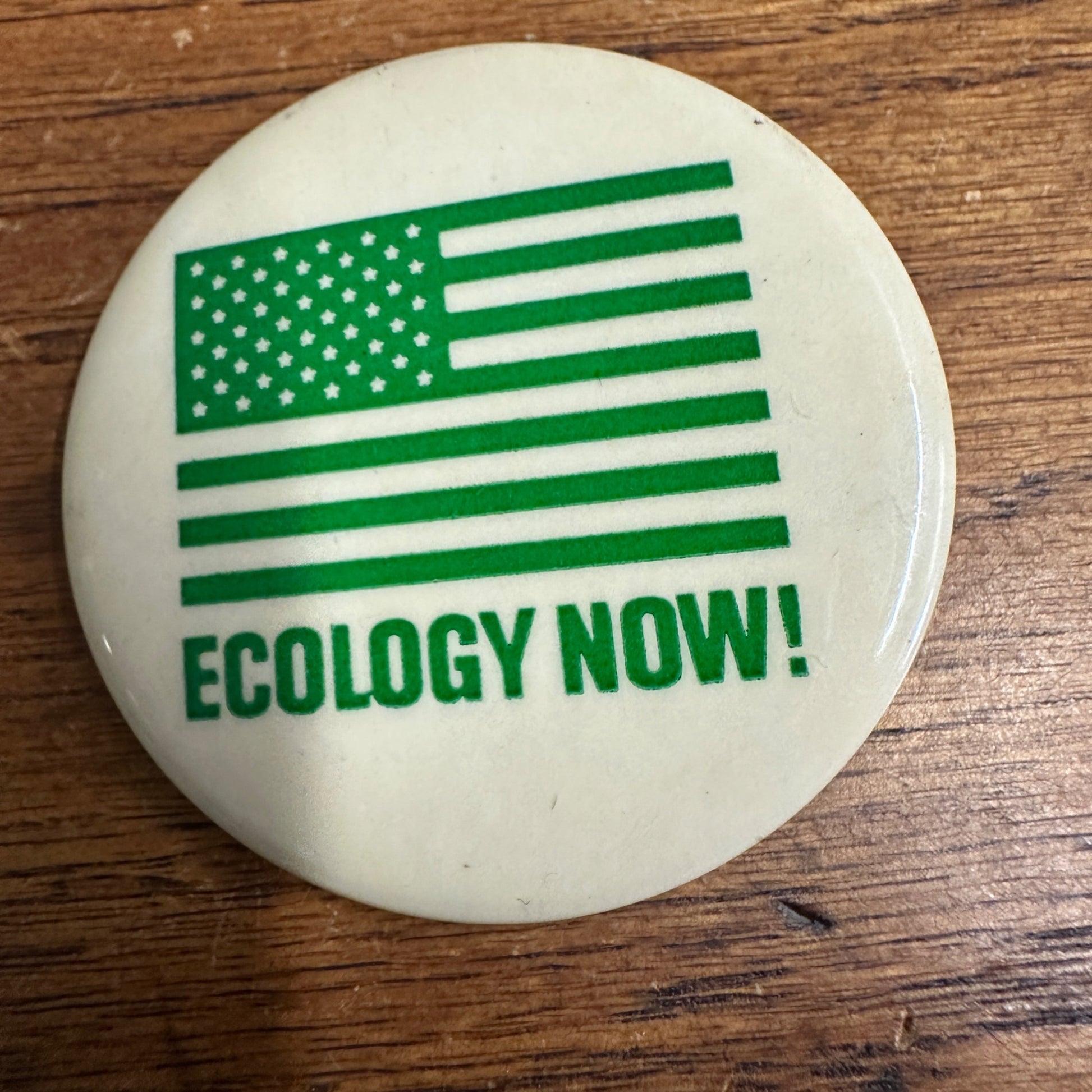Vintage 1970s Political Environment Movement Pins Ecology Now Flag, Love Parks