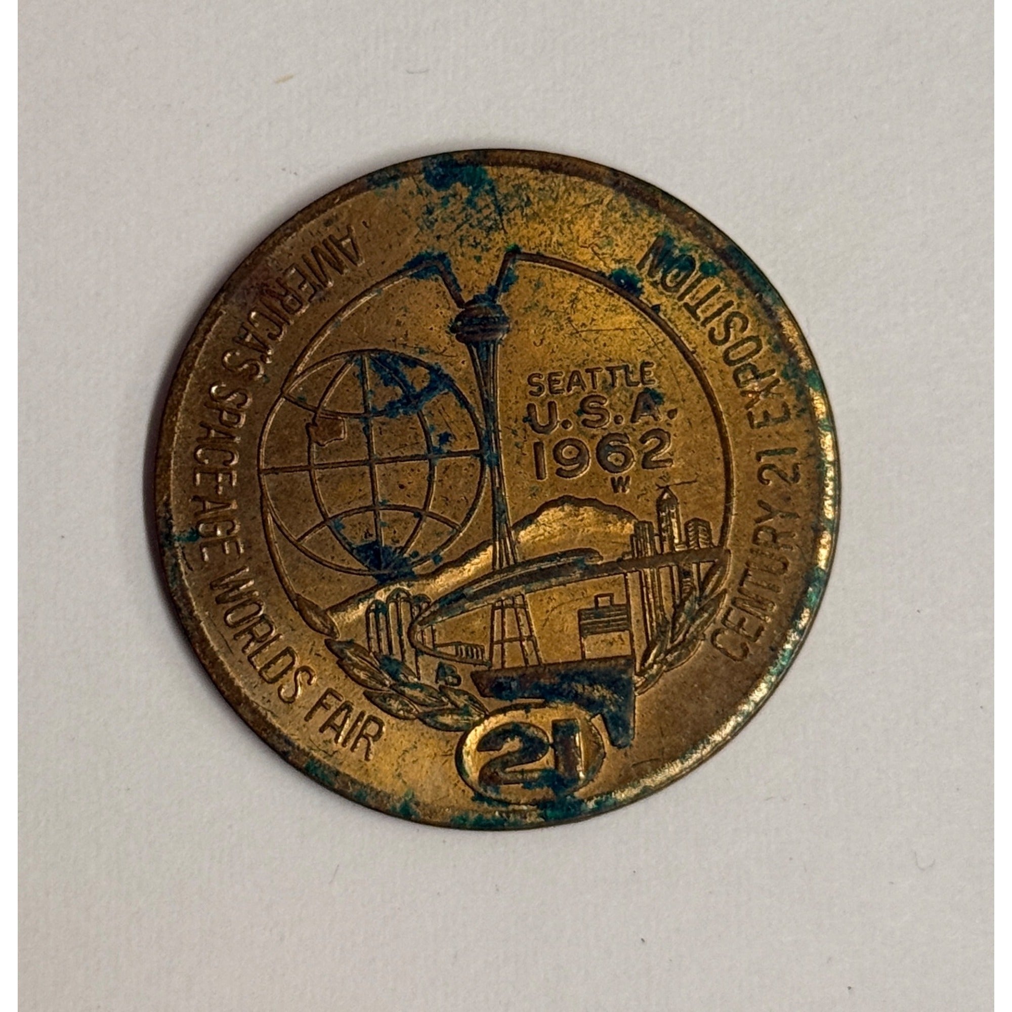 1962 Seattle Century 21 World’s Fair $1 Trade Token – Space Needle Expo Coin