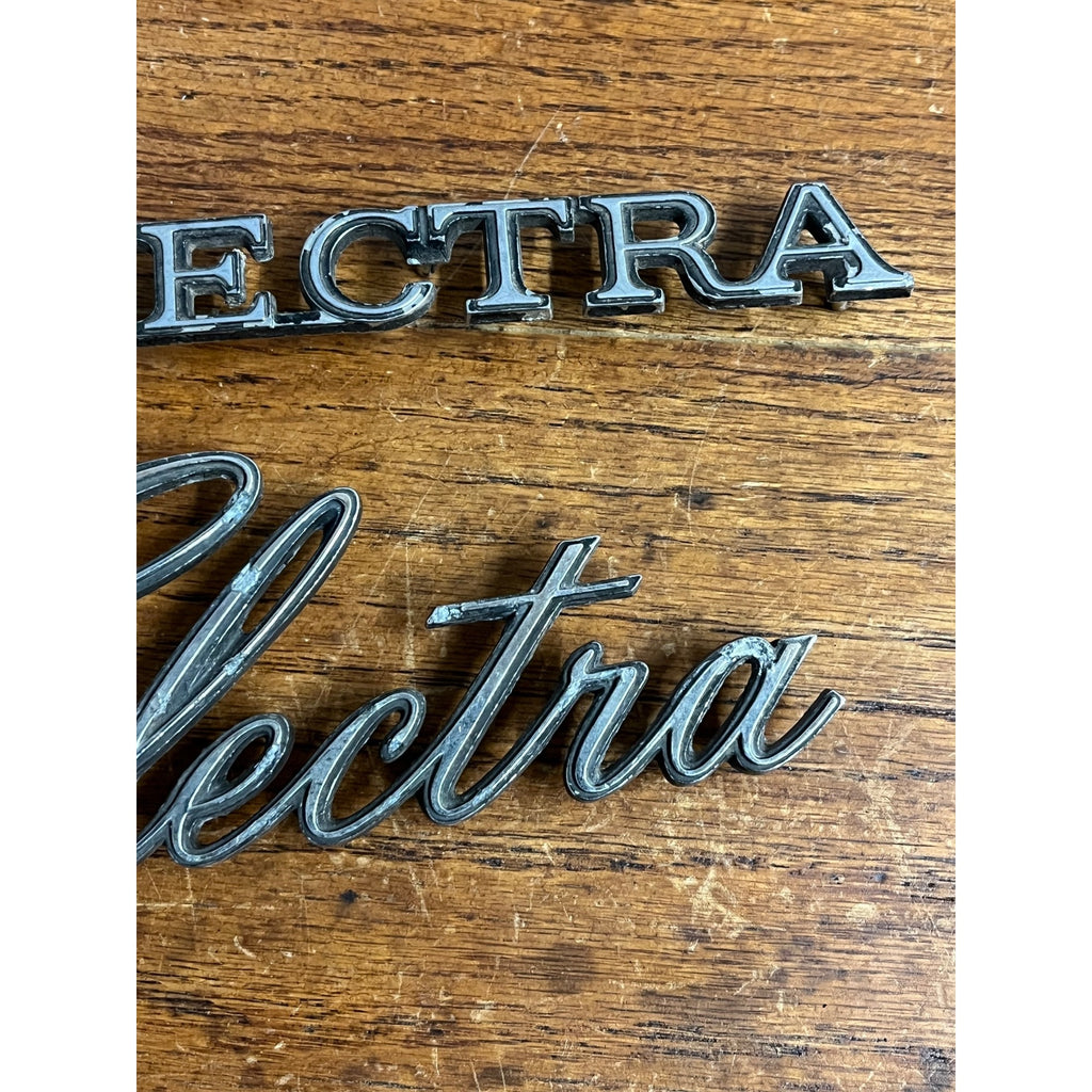 Vintage Buick Electra Emblem Badges Script Lot (2) OEM Original Parts