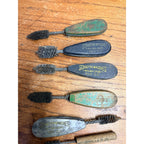 Vintage Schaefer Brushes Milwaukee Advertising Wood Wire Brushes Lot Copper Tube