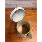 Vintage Elite Austria Enamelware Green And White Snow On The Mountain Coffee Pot