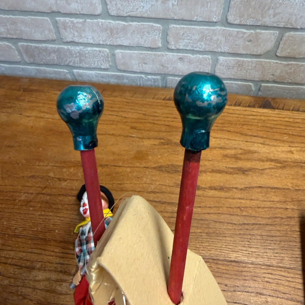 Vintage Toy FEWO Tight Rope Riding Clown on Unicycle W/ Box