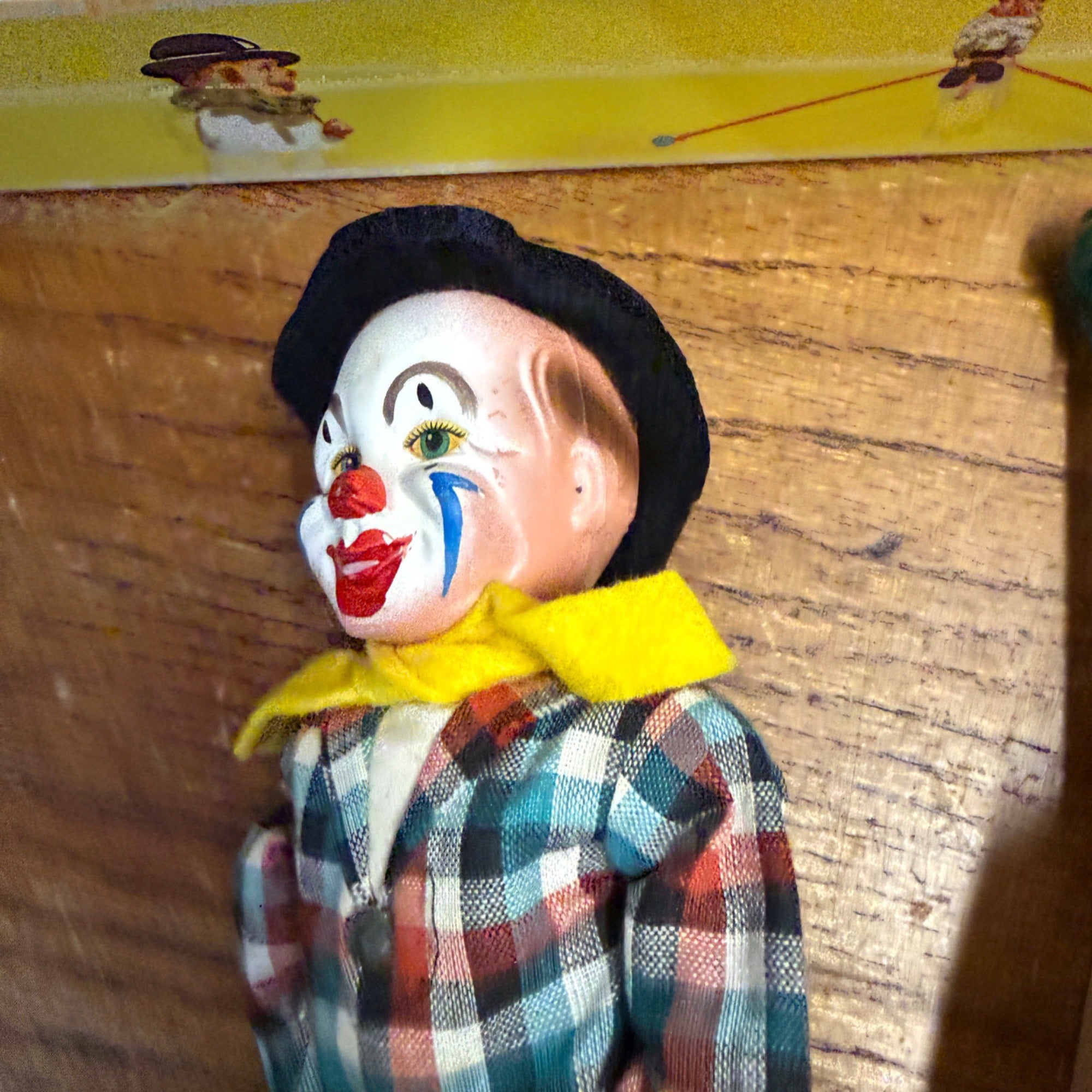 Vintage Toy FEWO Tight Rope Riding Clown on Unicycle W/ Box