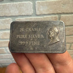 25 Grams Fine .999 Silver Bullion Bar