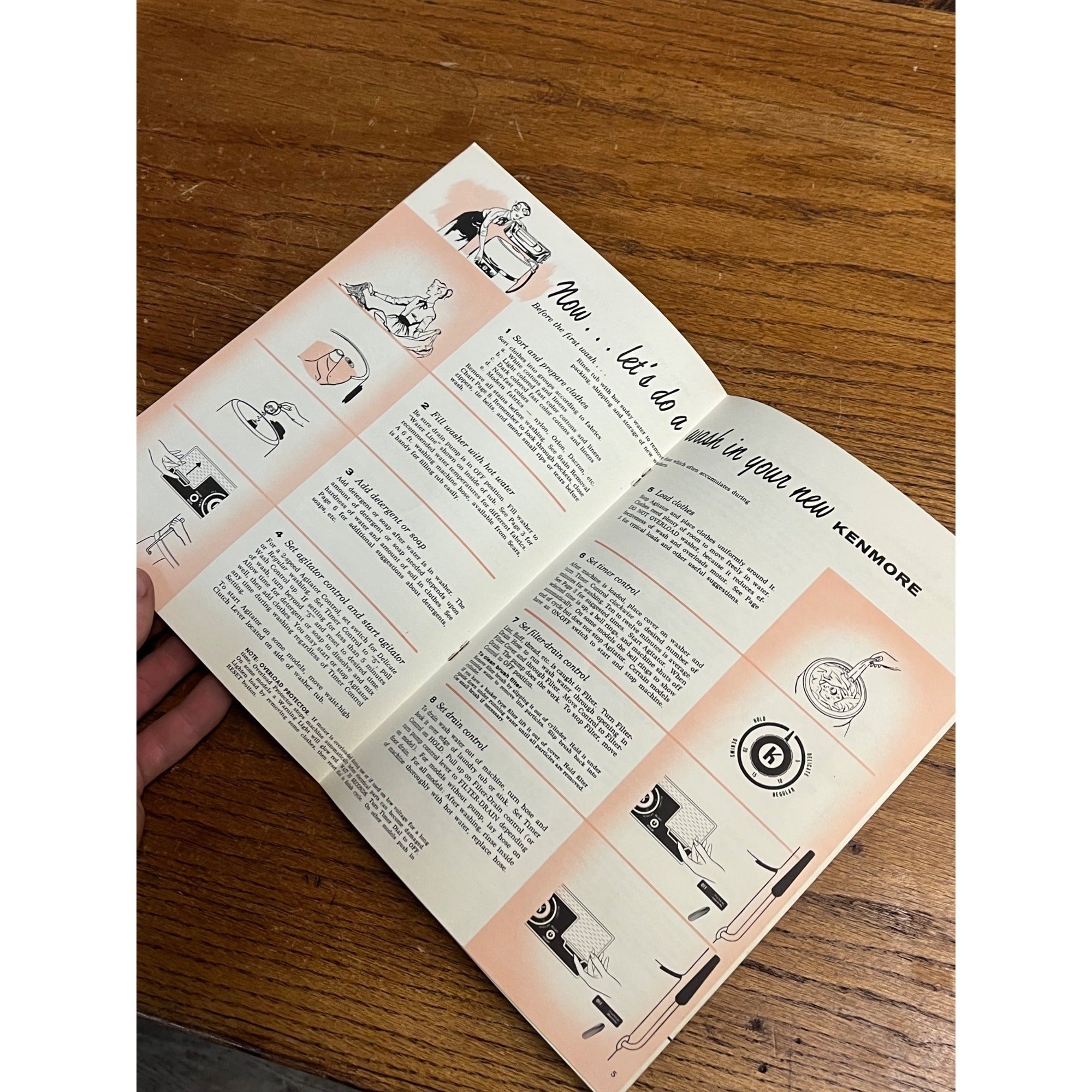 Vintage 1950s Kenmore Winger Washer Operating Manual Borchure Guide Advertising