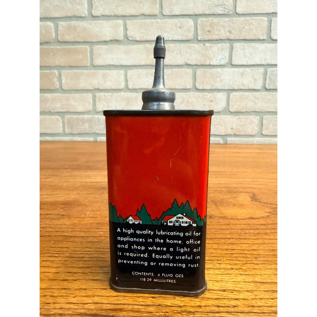 Vintage Texaco Hand Oiler Household Oil Can Lead Top