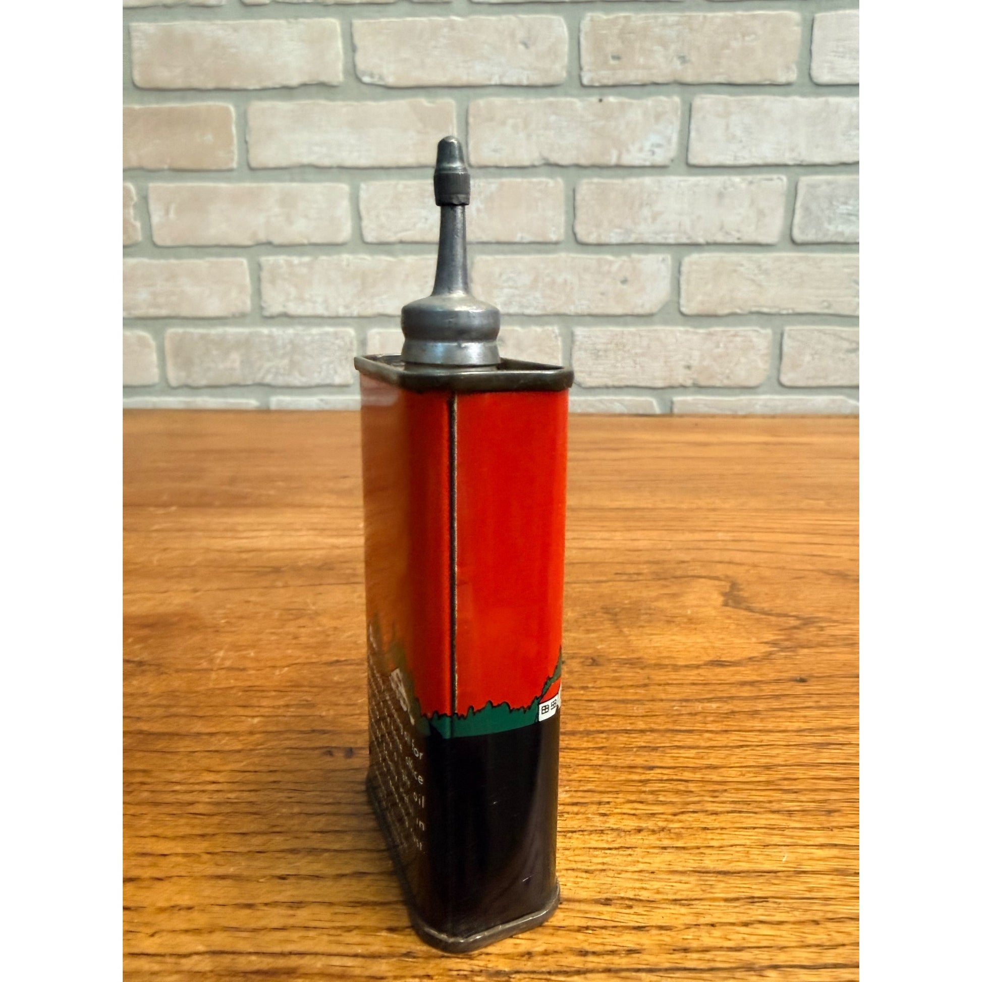 Vintage Texaco Hand Oiler Household Oil Can Lead Top