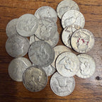 Franklin Half Dollars Coins 90% Silver