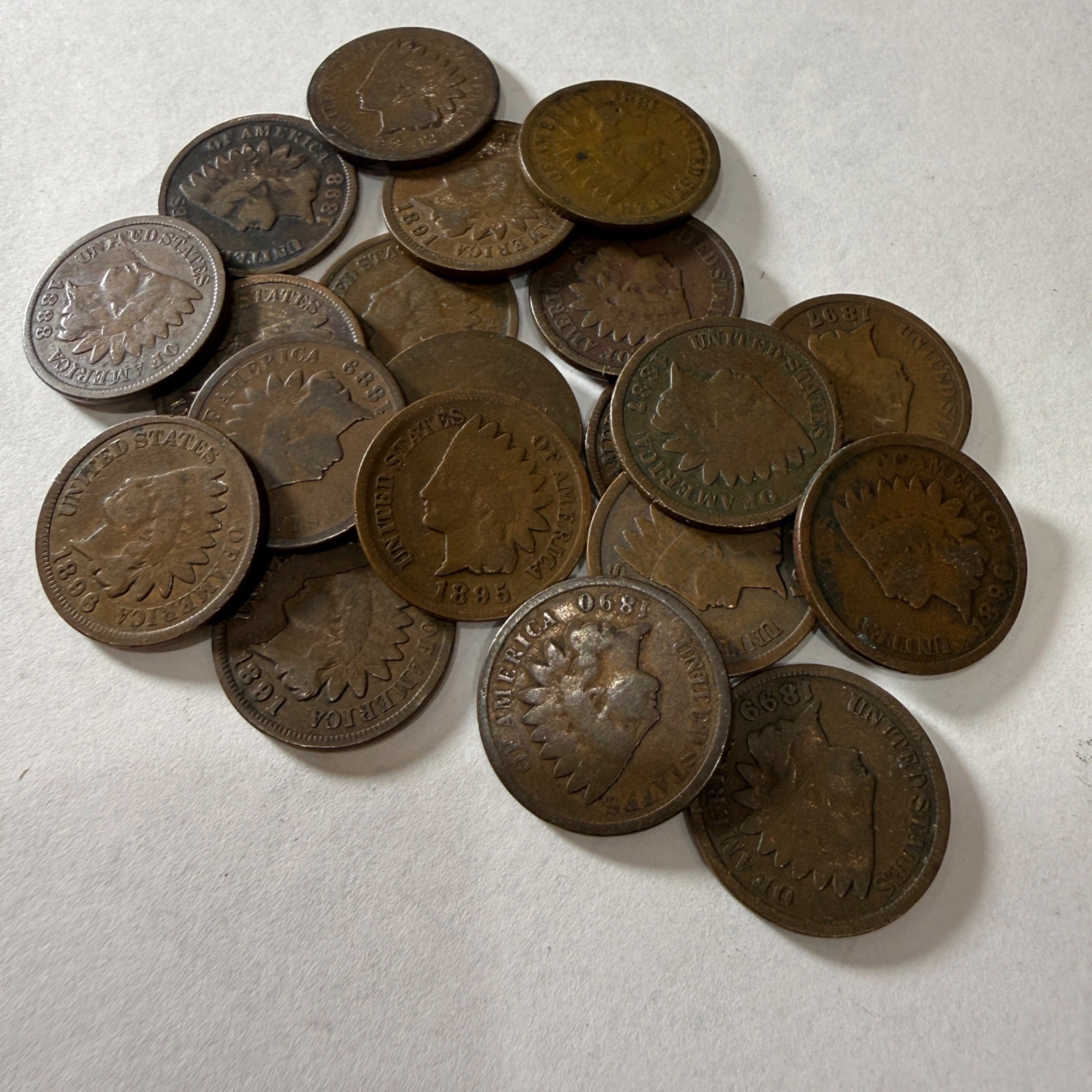 Indian Head Wheat Penny Pennies Coins  Circulated 1880s-1900s Coin