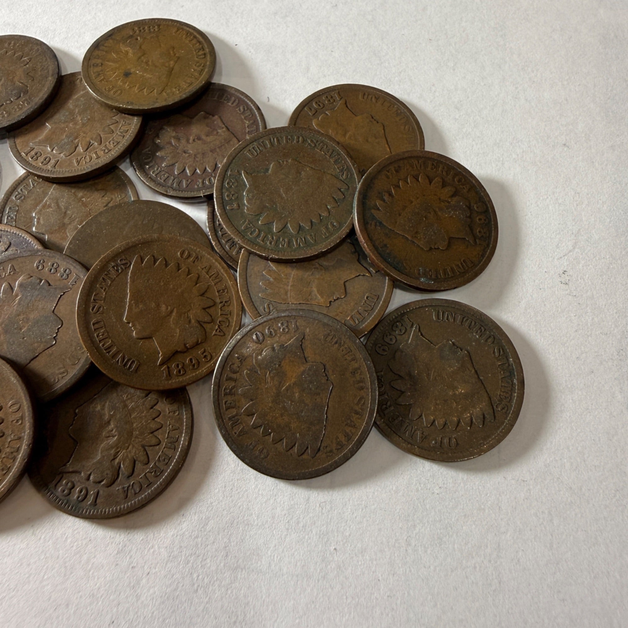 Indian Head Wheat Penny Pennies Coins  Circulated 1880s-1900s Coin