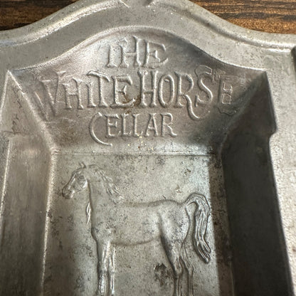 Vintage The White Horse Cellar Scotch Whiskey Metal Advertising Ashtray