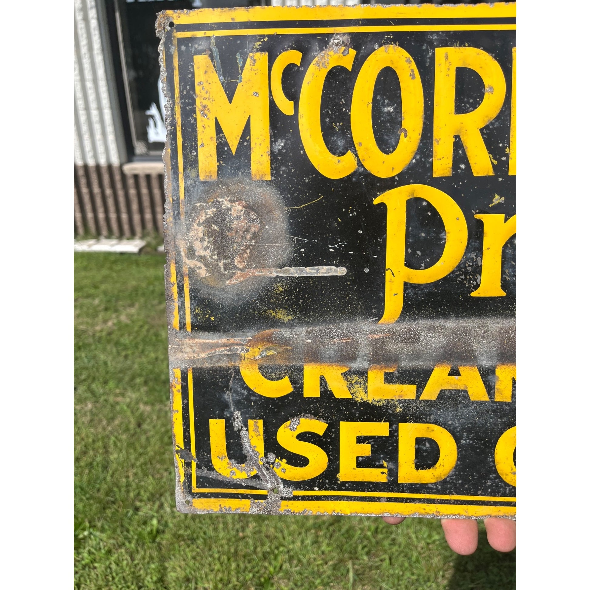McCormick Deering Primrose Cream Separator Tin Embossed Farm Advertising Sign