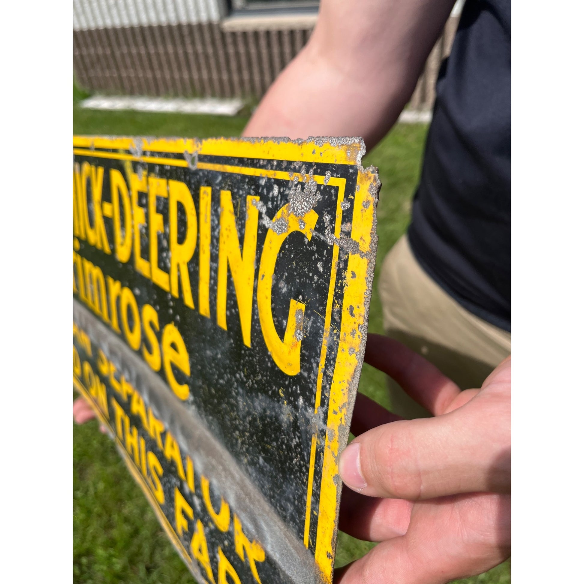 McCormick Deering Primrose Cream Separator Tin Embossed Farm Advertising Sign