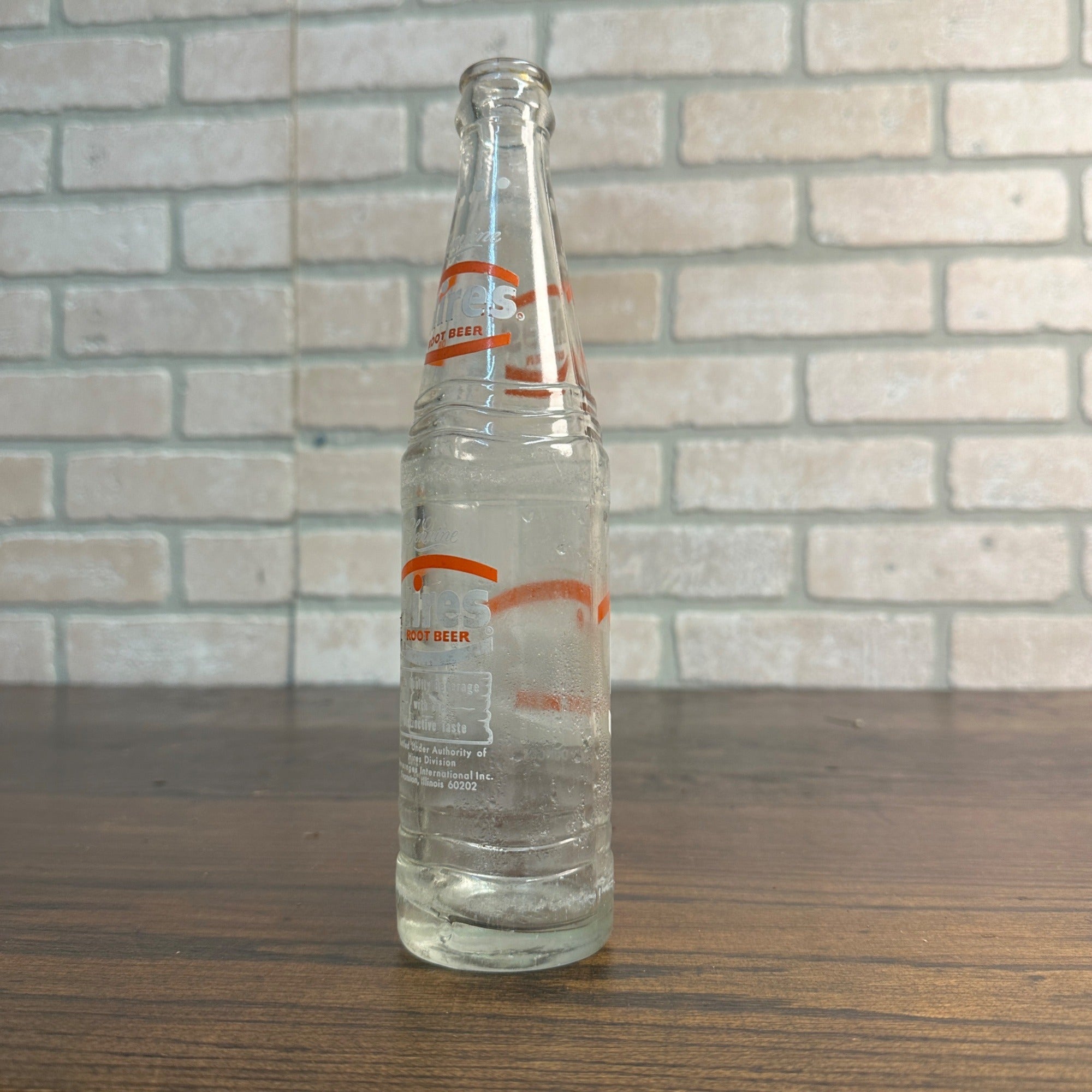 Vintage Hires Root Beer ACl 10oz Soda Pop Bottle Evanston Illinois