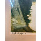 Vintage Julien Van Santen "Red Roof" Signed Artist Proof Original Etching Framed