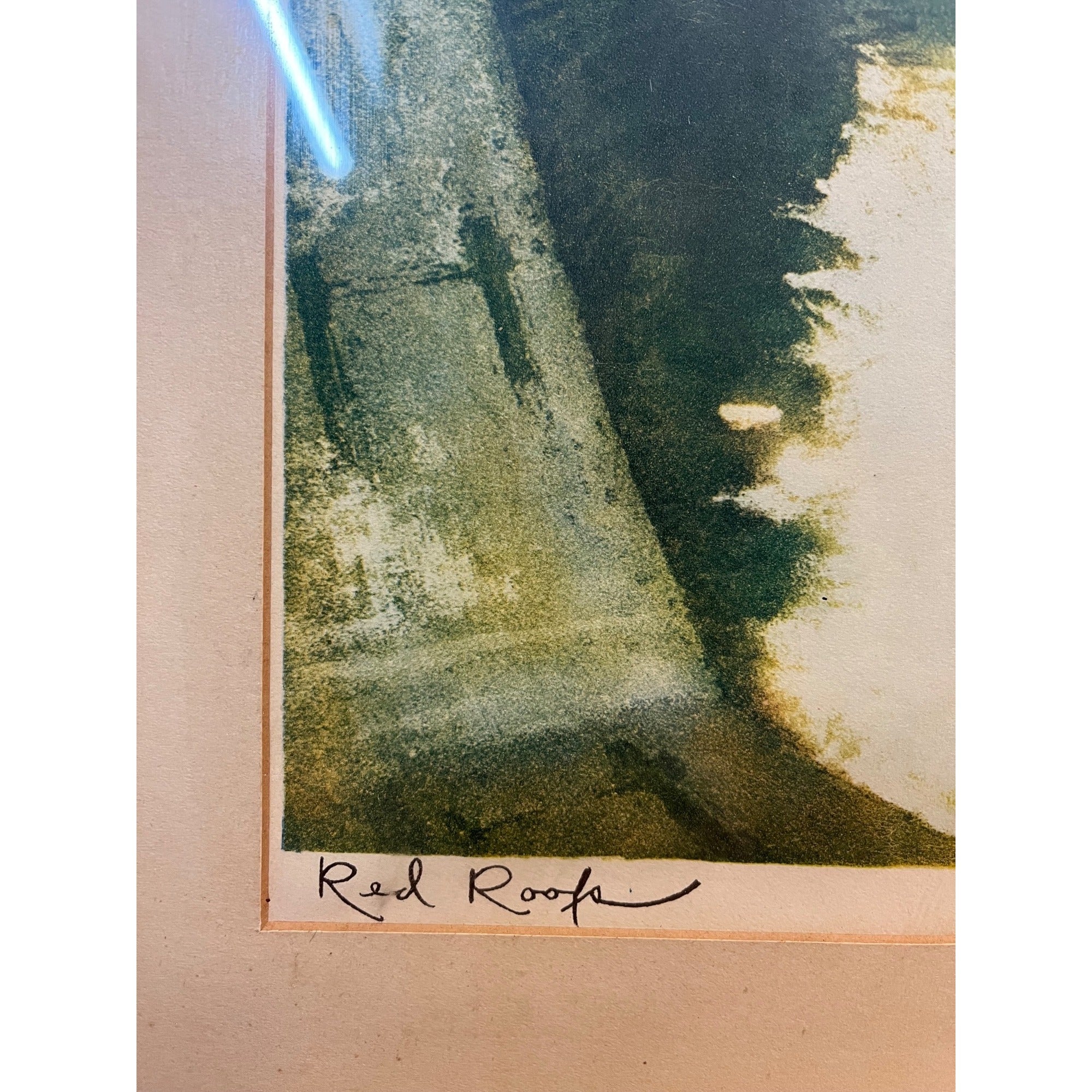 Vintage Julien Van Santen "Red Roof" Signed Artist Proof Original Etching Framed