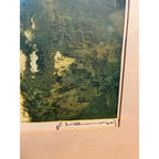 Vintage Julien Van Santen "Red Roof" Signed Artist Proof Original Etching Framed