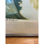Vintage Julien Van Santen "Red Roof" Signed Artist Proof Original Etching Framed