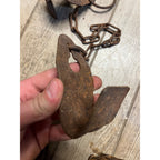 Vintage Metal Rusty Cow Kicking Chains Hobbles Garden Art Steampunk Lot (2)