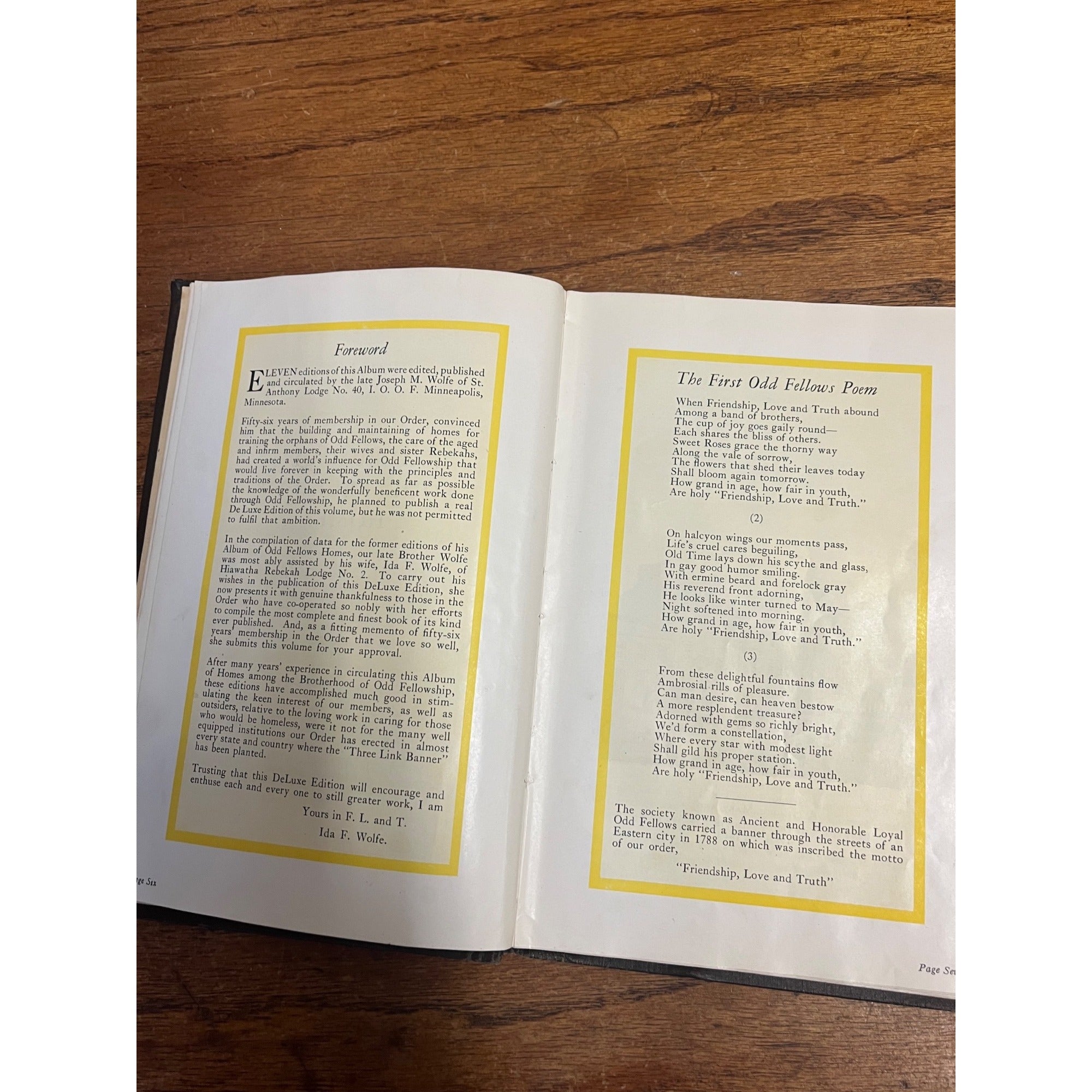 Vintage 1927 Album Of Odd Fellows Homes Hardcover Book 12th Edition