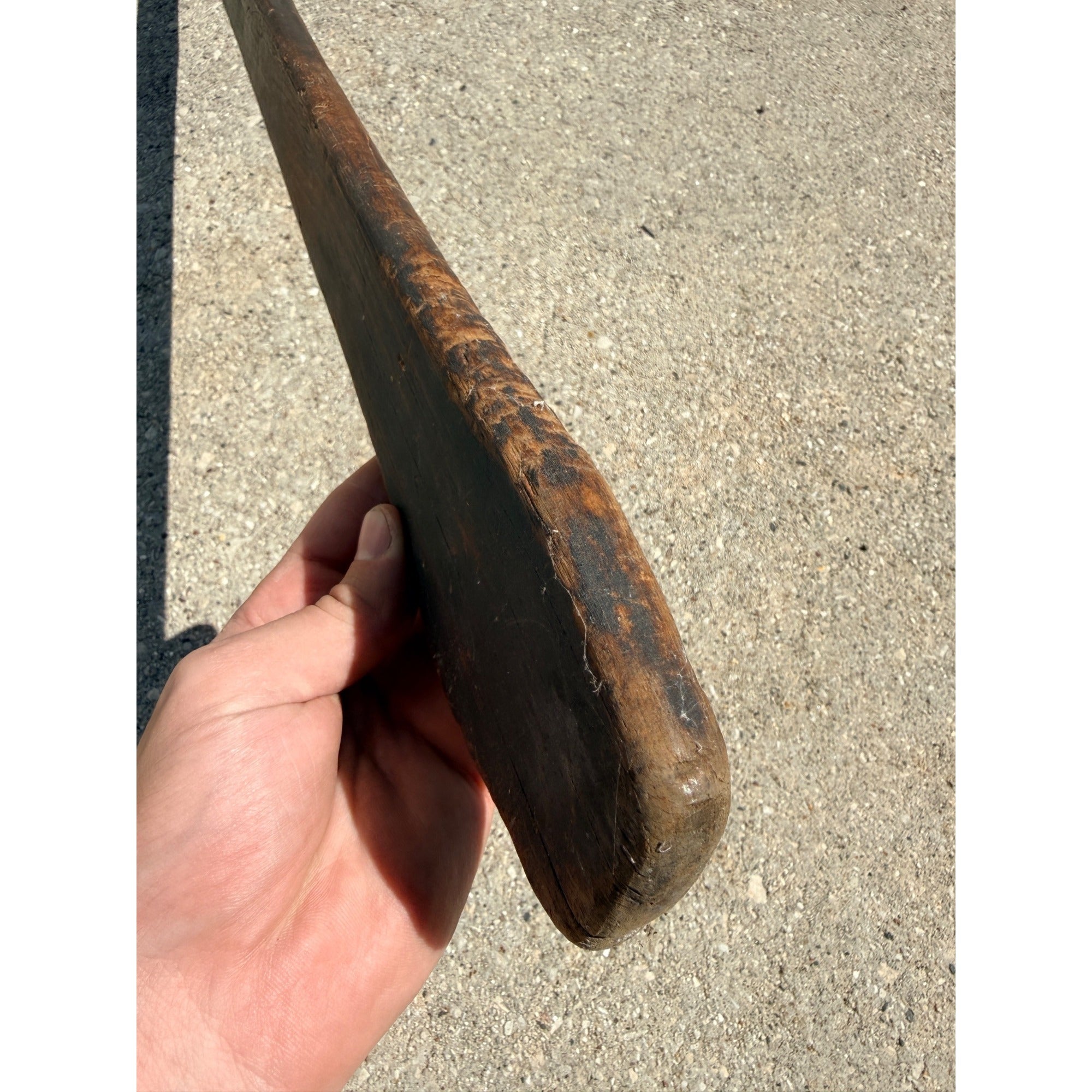 Antique Primitive 19th c. Washing Stick Fork Laundry Paddle 40" AAFA Farmhouse