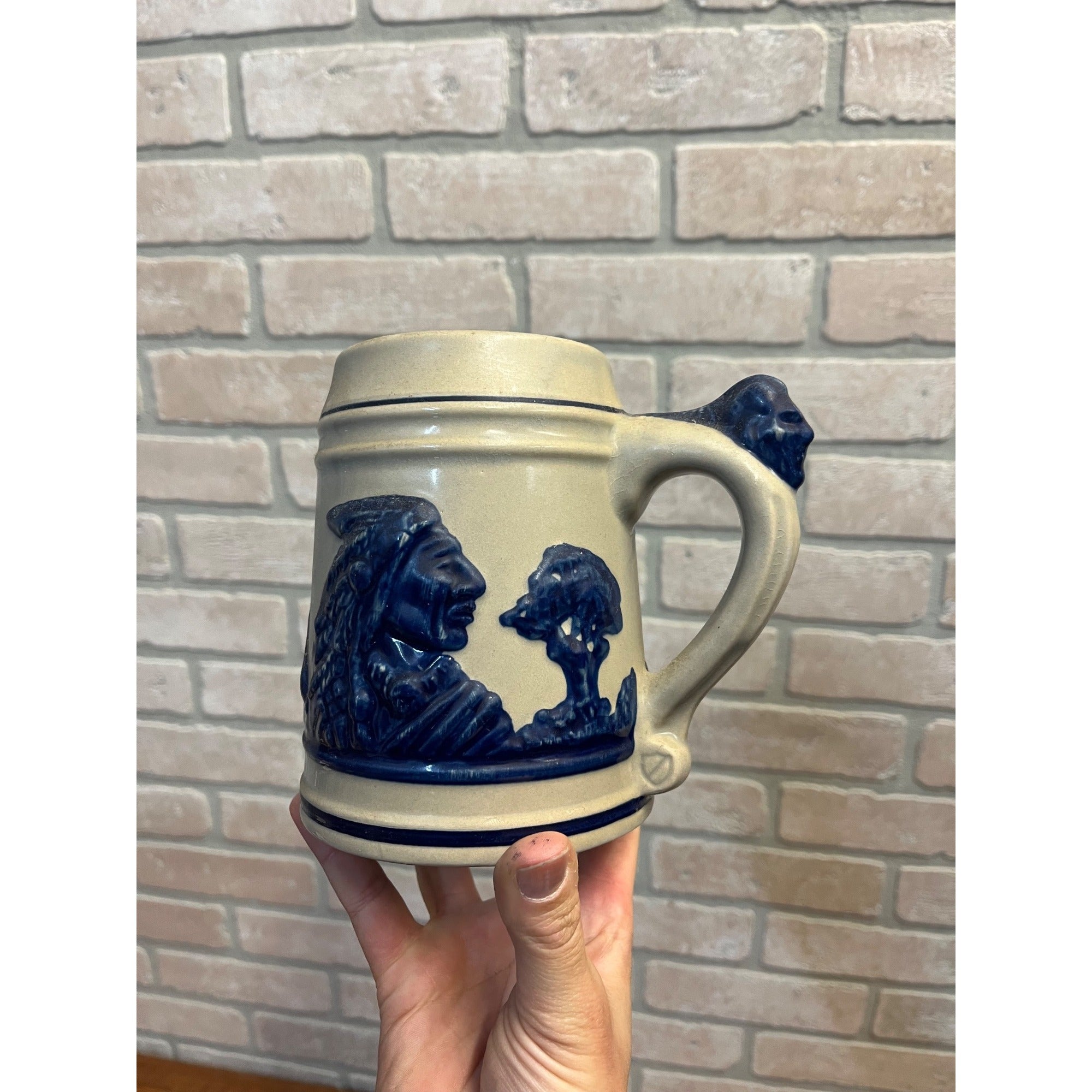 Vintage 1987 Western Stoneware Sleepy Eye Flour Minnesota Mug Stein 5.5"