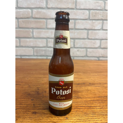 Vintage 1960s Good Old Potosi Beer 7 Oz Paper Label Bottle Wisconsin Wis WI