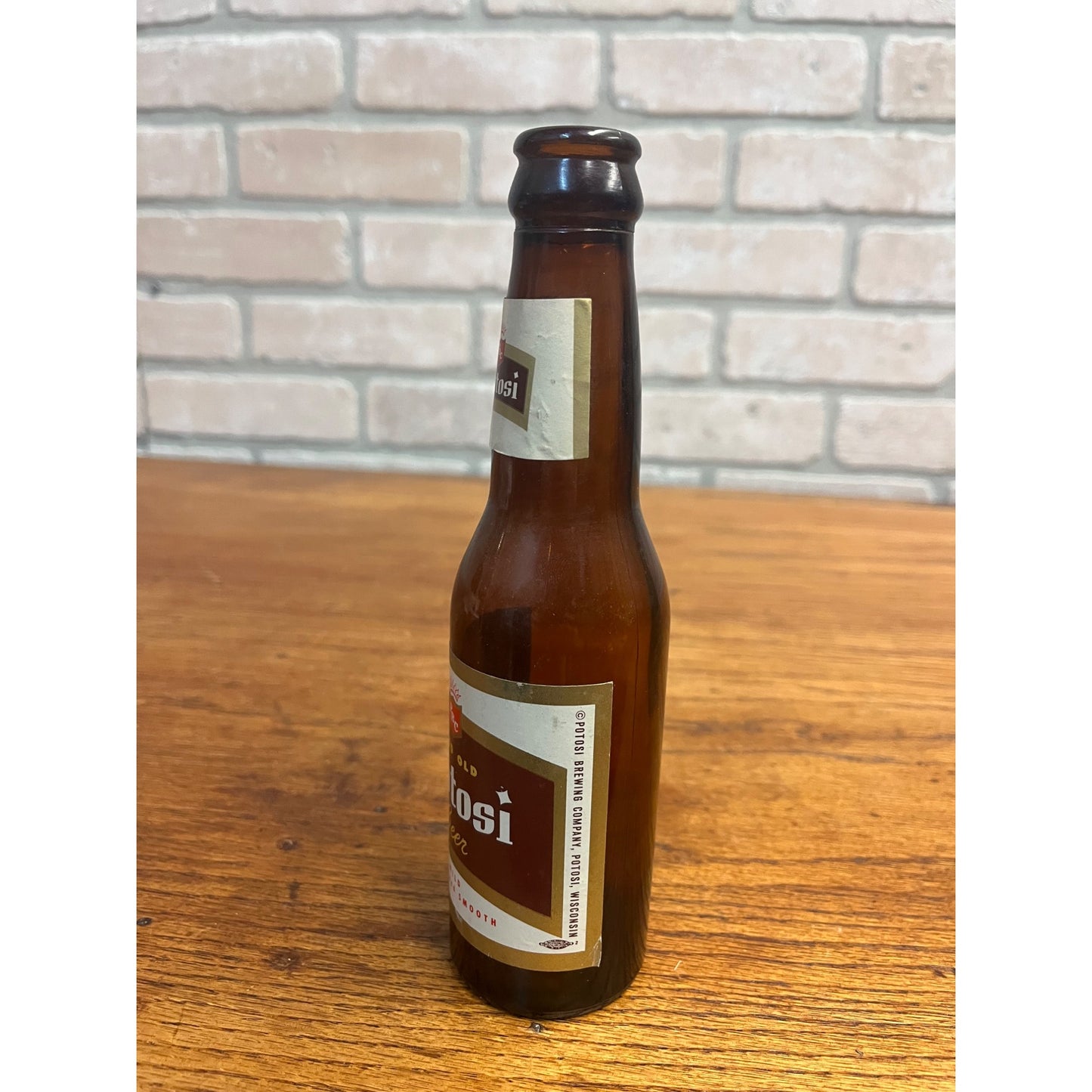 Vintage 1960s Good Old Potosi Beer 7 Oz Paper Label Bottle Wisconsin Wis WI