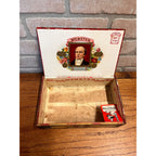 Vintage Webster Cigar Wooden Box Cadillac Michigan Advertising Kurman Milwaukee