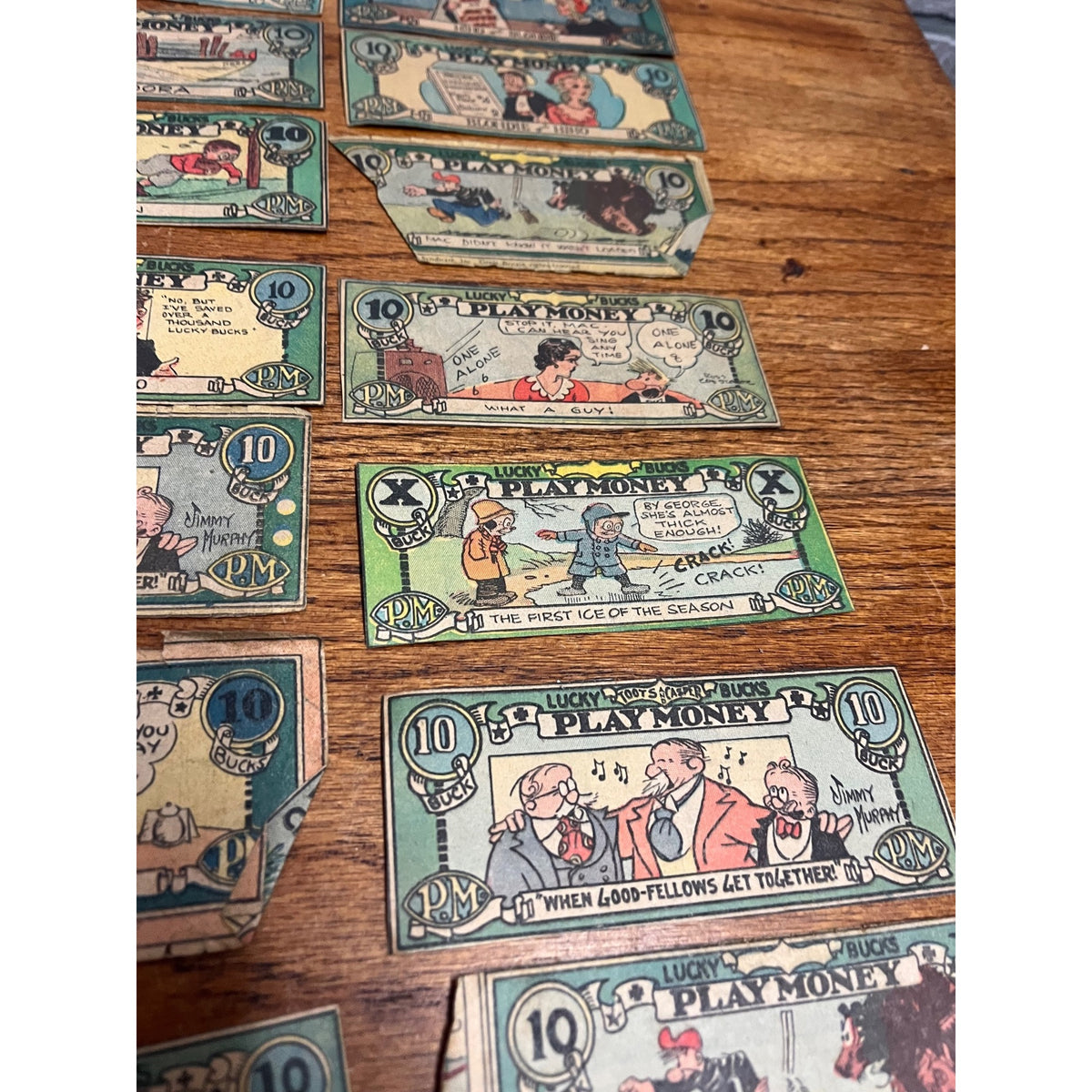 Vintage Lucky Bucks Comic Strip Character Premium Play Money Blondie Popeye ++