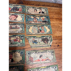 Vintage Lucky Bucks Comic Strip Character Premium Play Money Blondie Popeye ++