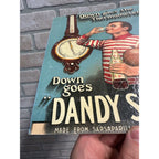 Original 1910s Store Cardboard Sign Dandy Shandy Soda Sarsaparilla Dandelion
