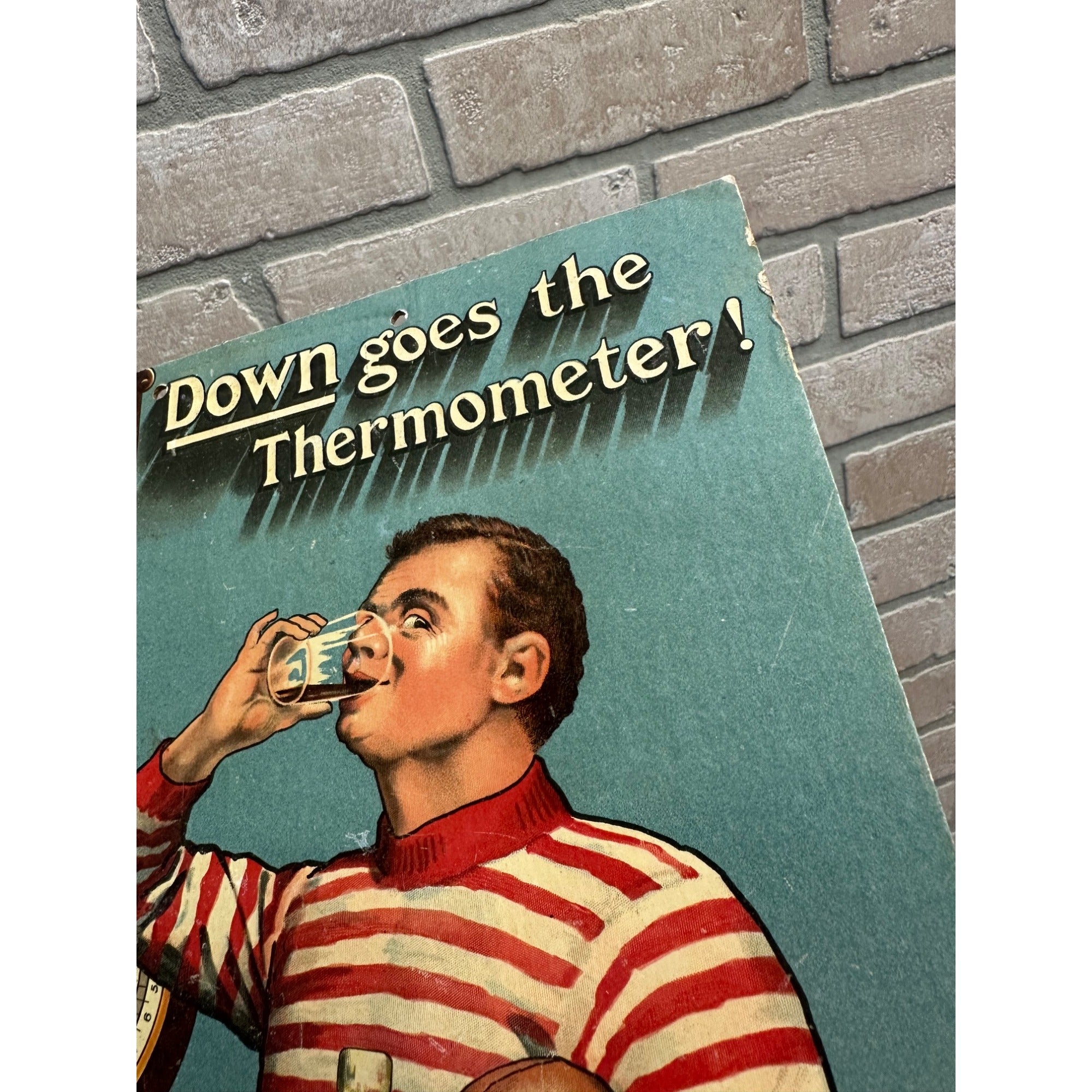 Original 1910s Store Cardboard Sign Dandy Shandy Soda Sarsaparilla Dandelion