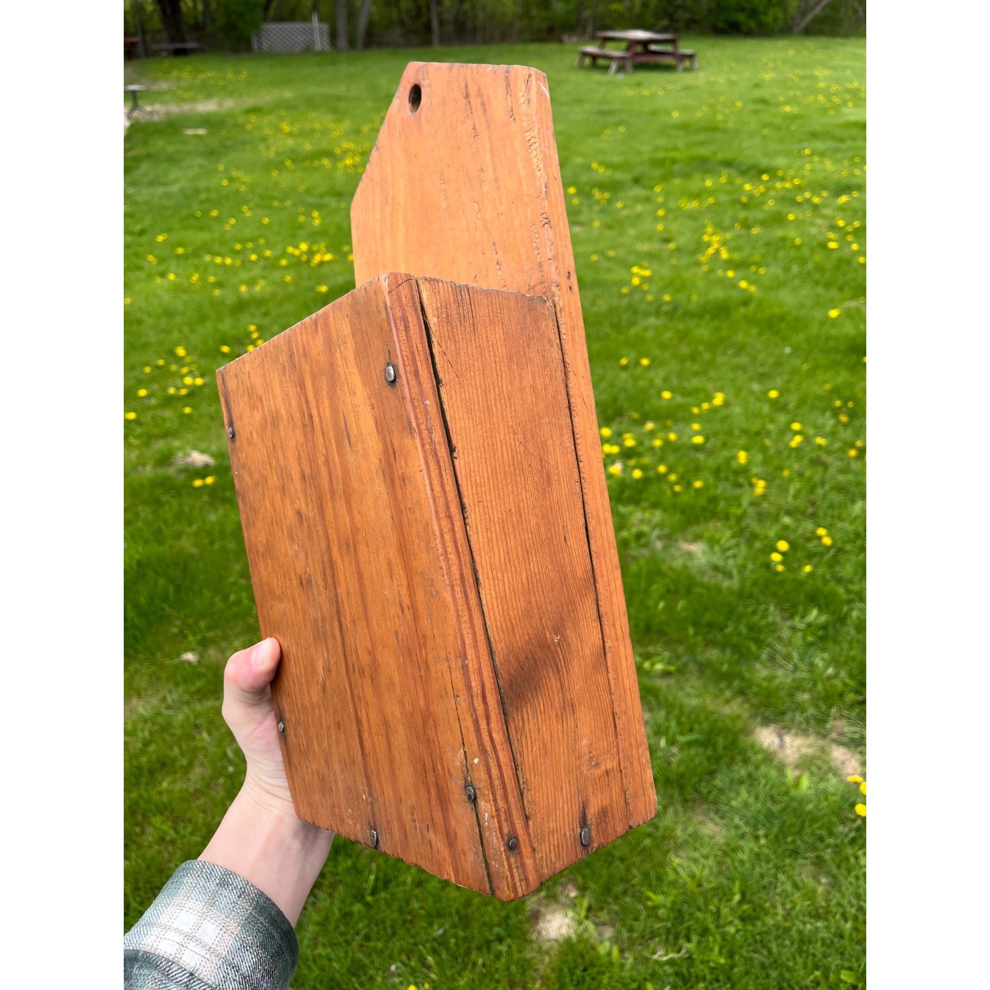 Antique Primitive 19th c. Wall Hanging Candle Box Wall Pocket Farmhouse AAFA