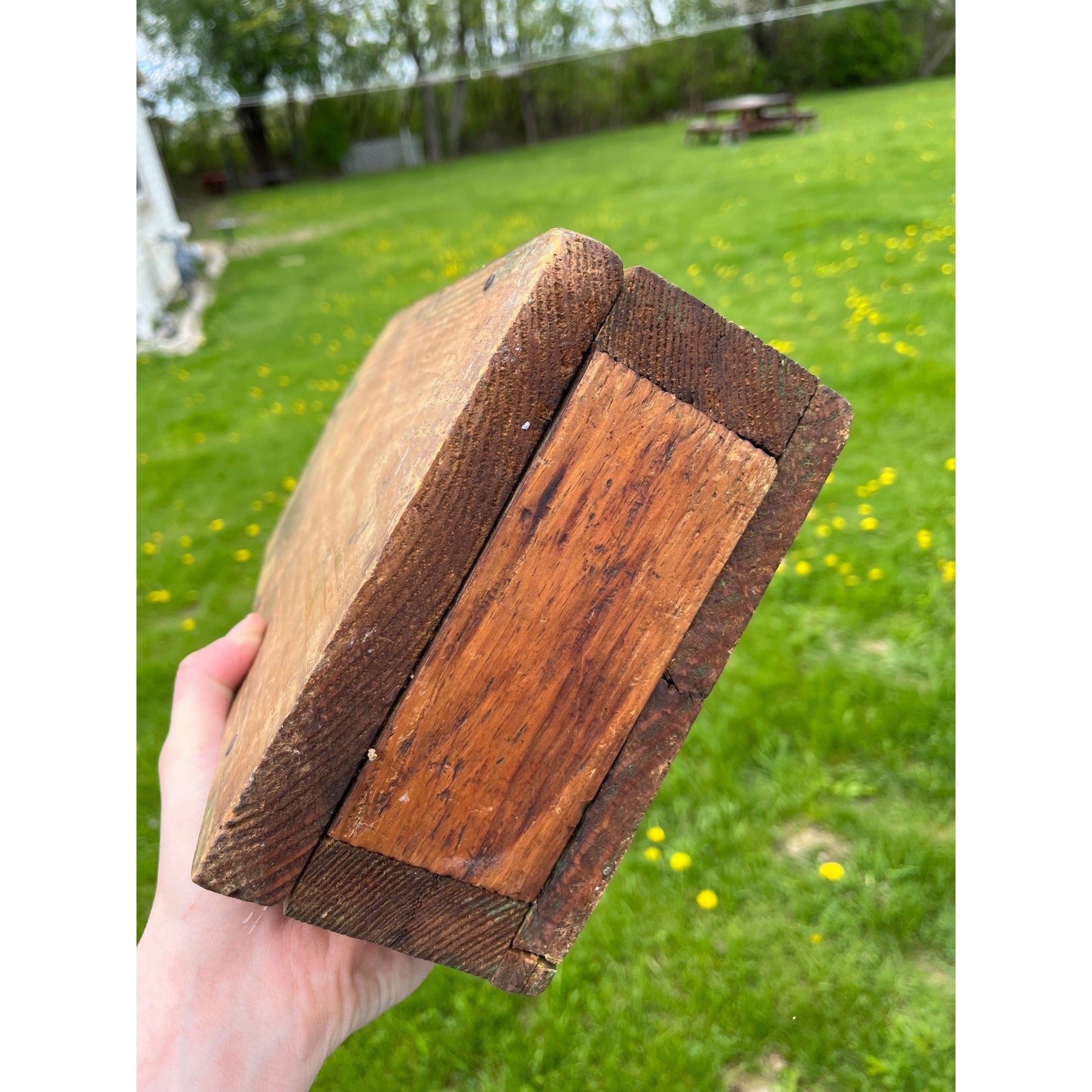 Antique Primitive 19th c. Wall Hanging Candle Box Wall Pocket Farmhouse AAFA